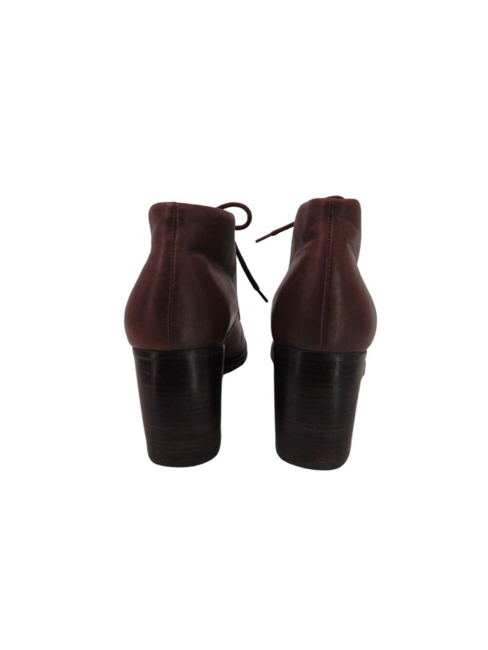 Etienne Aigner Womens Brown Pinto Ankle Booties Shoes Size 8 Chunky Heels Boots - Picture 8 of 12